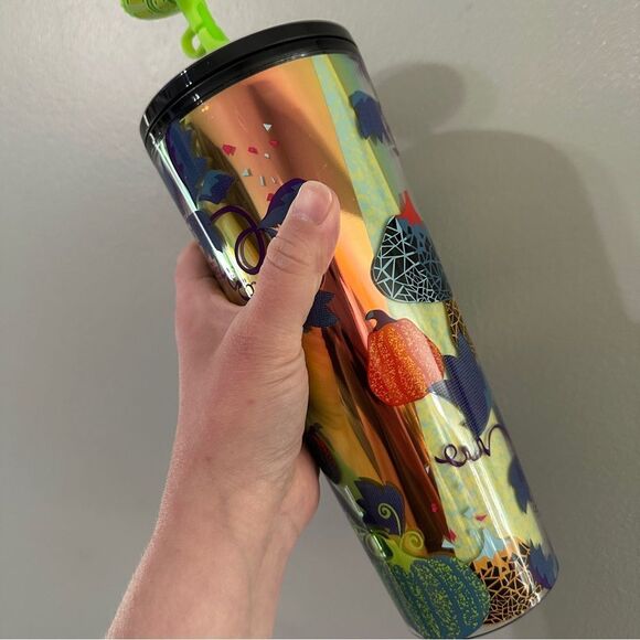 Starbucks 2024 Halloween UFO Glow in the Dark Tumbler with UFO straw topper - Picture 10 of 10